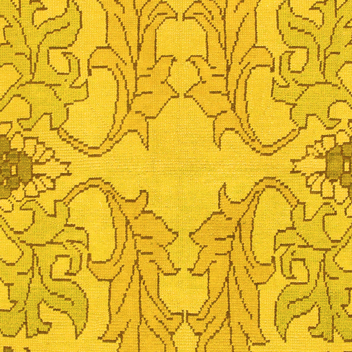 Machine Washable Abstract Yellow Modern Rug, wshabs1083yw
