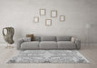 Machine Washable Abstract Gray Modern Rug in a Living Room,, wshabs1083gry