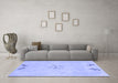 Machine Washable Abstract Blue Modern Rug in a Living Room, wshabs1084blu