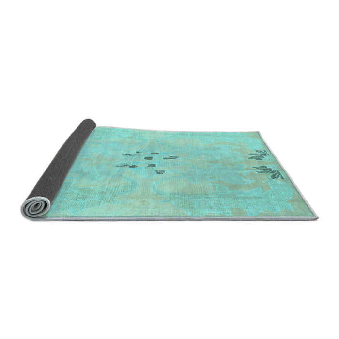 Sideview of Abstract Light Blue Modern Rug, abs1084lblu