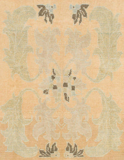 Machine Washable Abstract Yellow Rug, wshabs1084