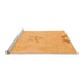 Sideview of Machine Washable Abstract Orange Modern Area Rugs, wshabs1084org