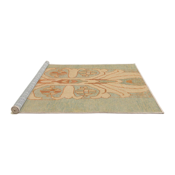 Sideview of Machine Washable Abstract Yellow Rug, wshabs1085