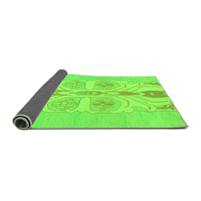 Sideview of Abstract Green Modern Rug, abs1085grn