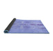 Sideview of Abstract Blue Modern Rug, abs1085blu