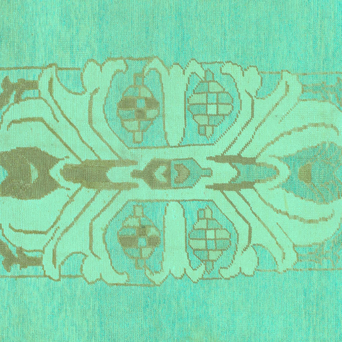 Square Machine Washable Abstract Turquoise Modern Area Rugs, wshabs1085turq