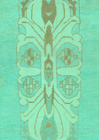 Abstract Turquoise Modern Rug, abs1085turq