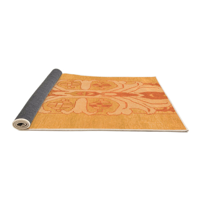 Sideview of Abstract Orange Modern Rug, abs1085org