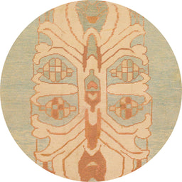 Square Abstract Yellow Modern Rug, abs1085