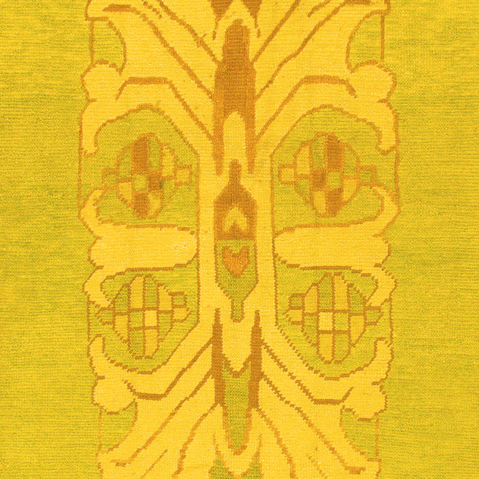 Machine Washable Abstract Yellow Modern Rug, wshabs1085yw