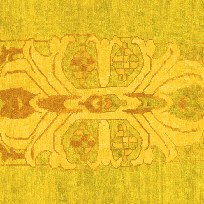 Square Machine Washable Abstract Yellow Modern Rug, wshabs1085yw