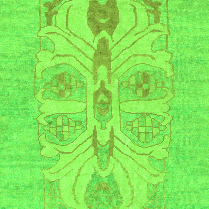 Square Machine Washable Abstract Green Modern Area Rugs, wshabs1085grn