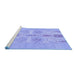 Sideview of Machine Washable Abstract Blue Modern Rug, wshabs1085blu