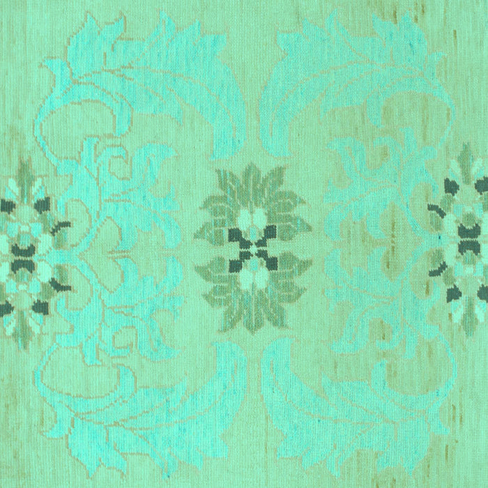 Square Machine Washable Abstract Turquoise Modern Area Rugs, wshabs1086turq