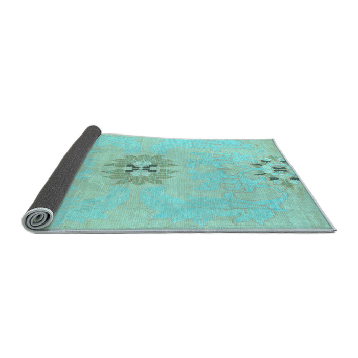 Sideview of Abstract Light Blue Modern Rug, abs1086lblu