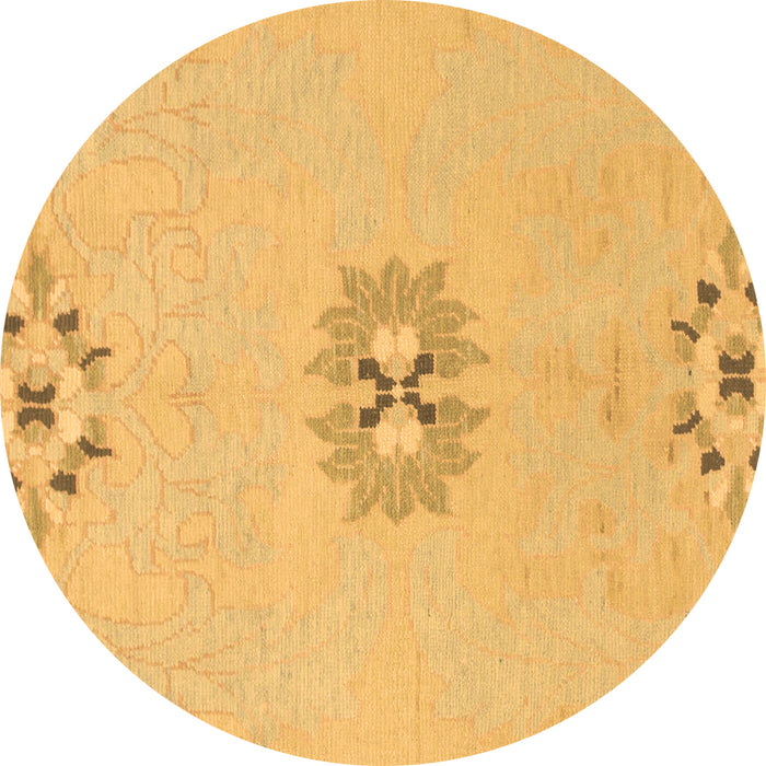 Round Machine Washable Abstract Brown Modern Rug, wshabs1086brn