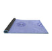 Sideview of Abstract Blue Modern Rug, abs1086blu