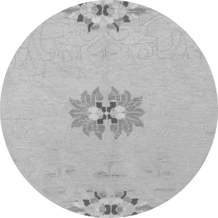 Round Machine Washable Abstract Gray Modern Rug, wshabs1086gry