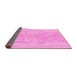 Sideview of Abstract Pink Modern Rug, abs1087pnk