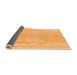 Sideview of Abstract Orange Modern Rug, abs1087org