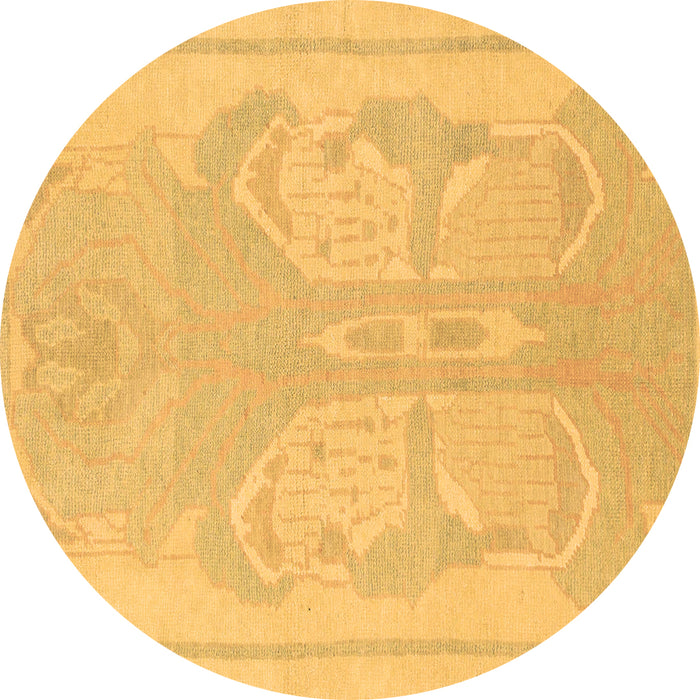 Round Machine Washable Abstract Brown Modern Rug, wshabs1087brn