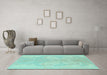 Machine Washable Abstract Light Blue Modern Rug in a Living Room, wshabs1087lblu