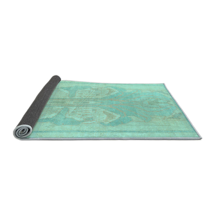 Sideview of Abstract Light Blue Modern Rug, abs1087lblu