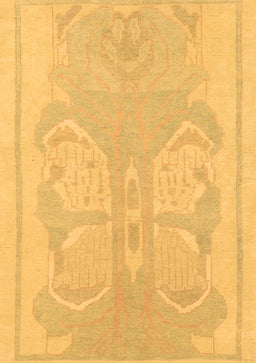 Abstract Brown Modern Rug, abs1087brn