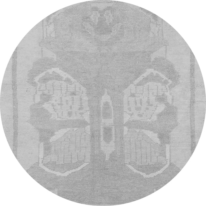 Round Abstract Gray Modern Rug, abs1087gry