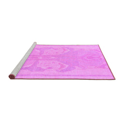 Sideview of Machine Washable Abstract Purple Modern Area Rugs, wshabs1087pur