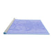 Sideview of Machine Washable Abstract Blue Modern Rug, wshabs1087blu