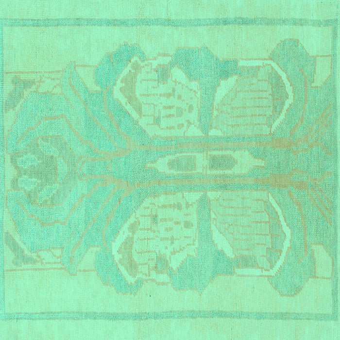 Square Machine Washable Abstract Turquoise Modern Area Rugs, wshabs1087turq