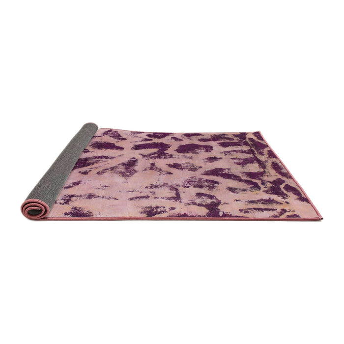 Sideview of Abstract Daisy Pink Modern Rug, abs1088