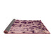 Sideview of Abstract Daisy Pink Modern Rug, abs1088