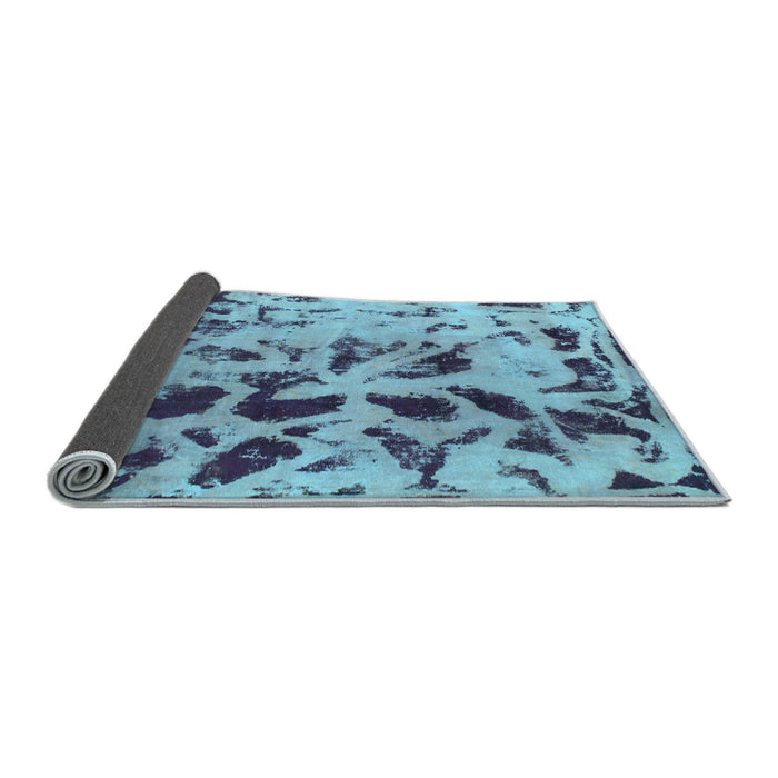 Sideview of Abstract Light Blue Modern Rug, abs1088lblu