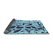 Sideview of Abstract Light Blue Modern Rug, abs1088lblu