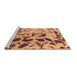 Sideview of Machine Washable Abstract Brown Modern Rug, wshabs1088brn