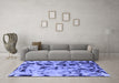 Machine Washable Abstract Blue Modern Rug in a Living Room, wshabs1088blu