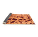 Sideview of Abstract Orange Modern Rug, abs1088org