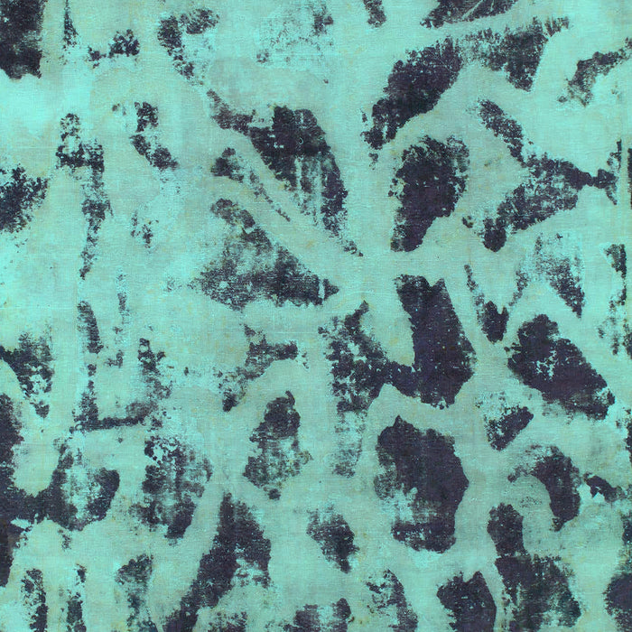 Machine Washable Abstract Turquoise Modern Area Rugs, wshabs1088turq