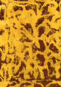 Abstract Yellow Modern Rug, abs1088yw