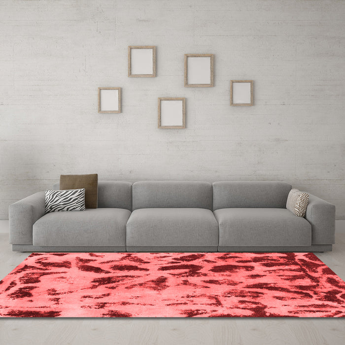 Modern Red Washable Rugs