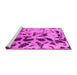 Sideview of Machine Washable Abstract Pink Modern Rug, wshabs1088pnk