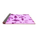 Sideview of Abstract Purple Modern Rug, abs1089pur