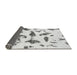 Sideview of Abstract Gray Modern Rug, abs1089gry