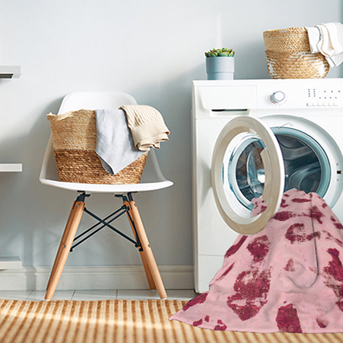 Machine Washable Abstract Watermelon Pink Rug in a Washing Machine, wshabs1089