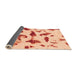 Sideview of Abstract Orange Modern Rug, abs1089org