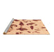 Sideview of Machine Washable Abstract Brown Modern Rug, wshabs1089brn