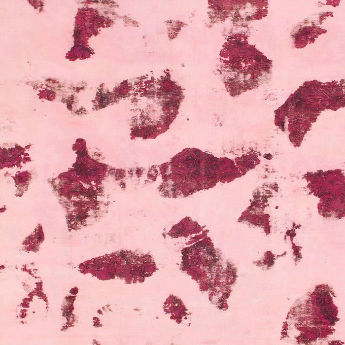 Machine Washable Abstract Watermelon Pink Rug, wshabs1089