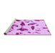 Sideview of Machine Washable Abstract Purple Modern Area Rugs, wshabs1089pur